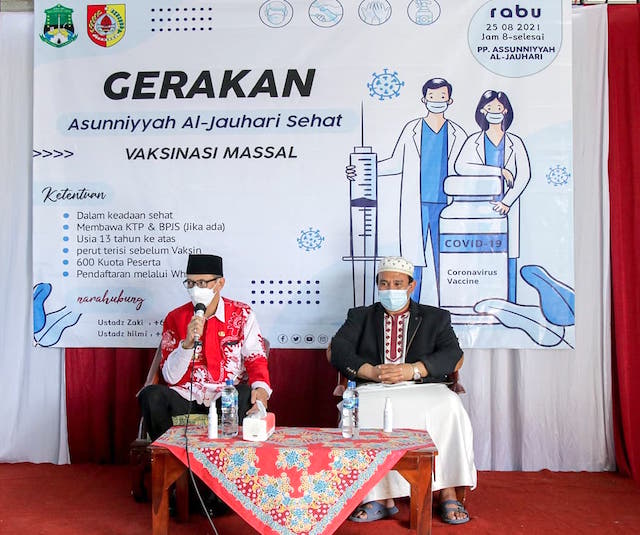 Wabup Jember Hadiri Vaksinasi Massal di Ponpes Assunniyyah Al-Jauhari, Kencong